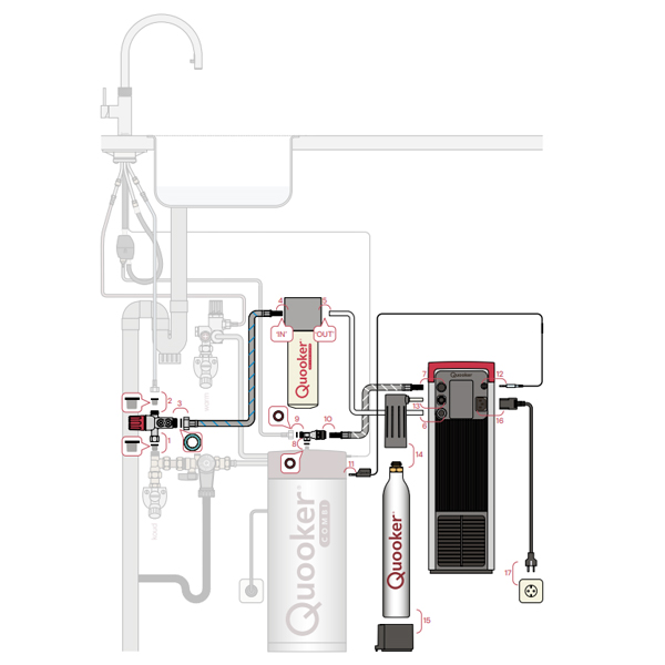 Quooker 2.0 Flex RVS kokend water kraan COMBI+ boiler