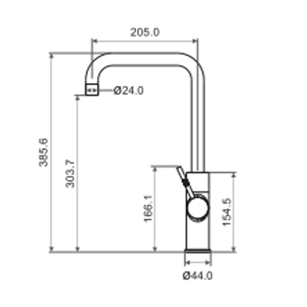 Ace Boil kokend kraan 3-in-1 U vorm