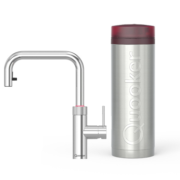Quooker Flex kraan Square Chroom met PRO-3VAQ boiler