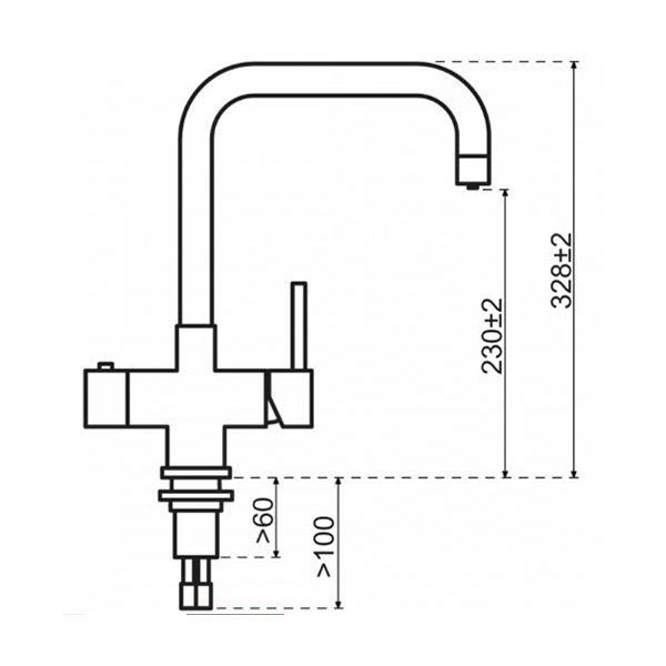Keukenkraan-rvs-met-kokend-water-boiler-lijntekening