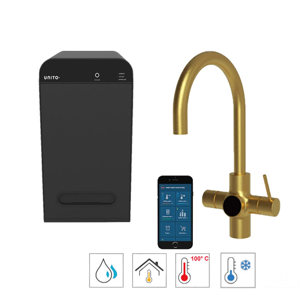 Unito elements 5-in-1 orbit rond goud met juice bar