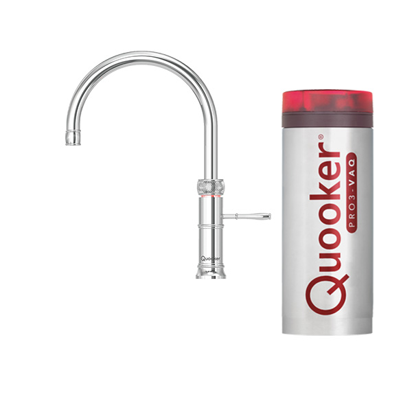 Quooker Classic Fusion Round kokend water kraan RVS uitvoering, Montage mogelijk