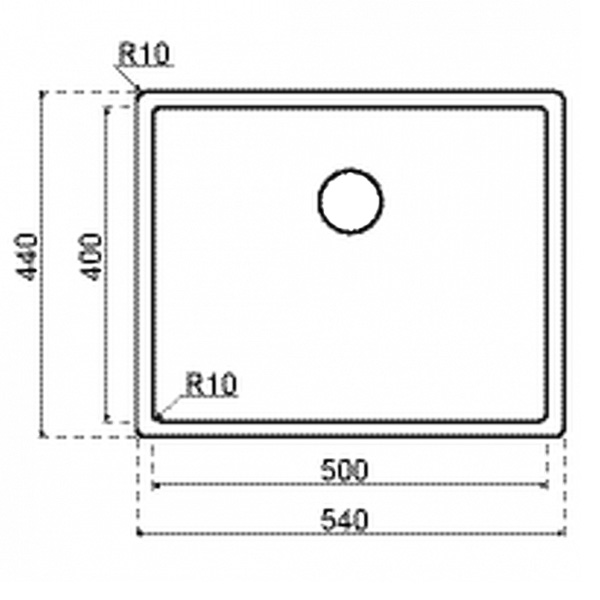 hotspot-titanium-mat-zwart-spoelbak-500-tekening